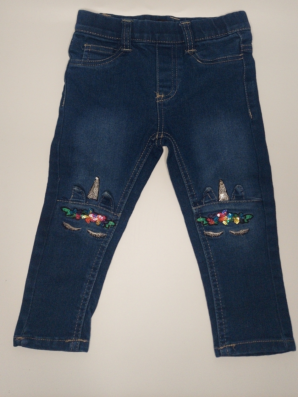 dELiA*s Dark Blue Unicorn Sequin Jeans for Kids